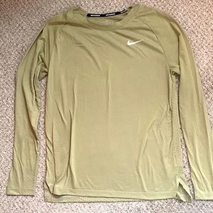 Green Nike Long Workout Top